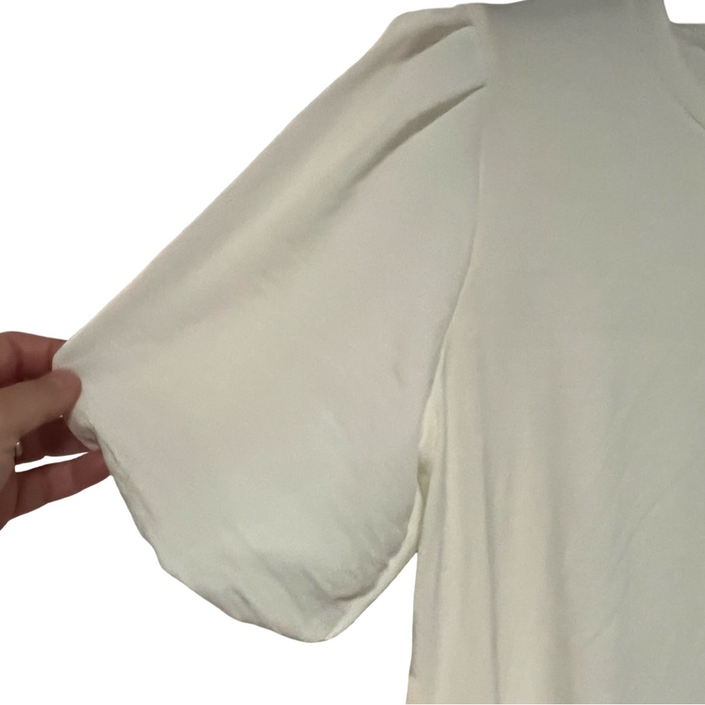 Ariella Cream Puff Sleeve Blouse Women's Size Large - Picture 3 of 4